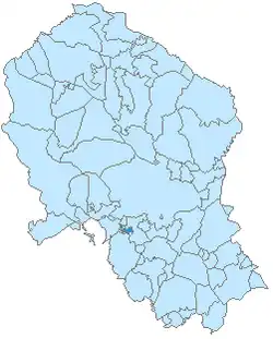 Расположение муниципалитета Сан-Себастиан-де-лос-Бальестерос на карте провинции