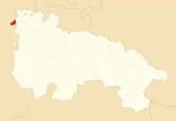 Расположение муниципалитета на карте провинции