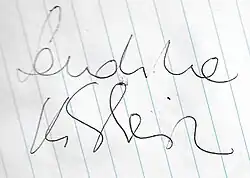 Изображение автографа