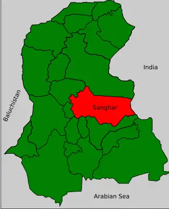 Сангхар на карте