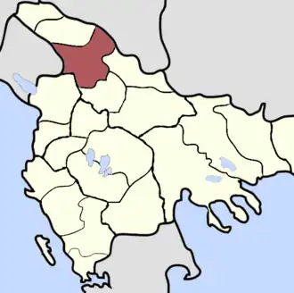 Печский санджак (выделен красным)