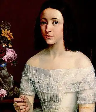 Портрет Екатерины Александровны Санковской работы художника Николая Фёдорова, XIX век