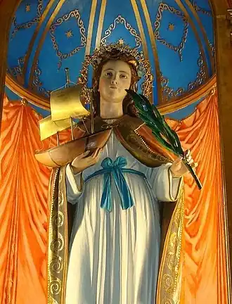 Статуя Cвятой Фирмины. Собор Святого Франциска Ассизского, Чивитавеккья