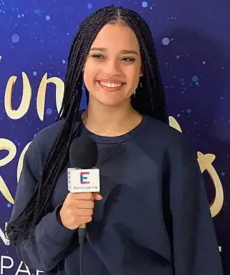 Сара перед началом конкурса в 2021 году