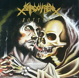 Обложка альбома Sarcófago «Rotting» (1989)