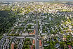 Вид с воздуха на проспект Саванорю