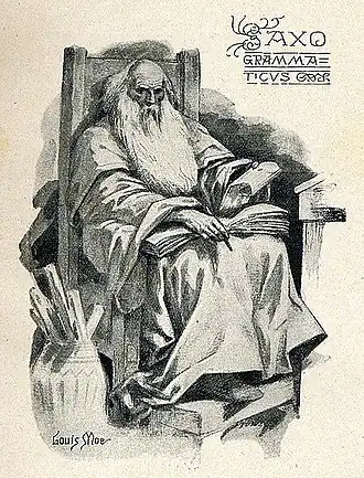 Условный портрет, иллюстрация Луиса Му к «Деяниям данов» (1898 г.)