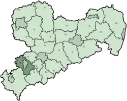 Цвиккау на карте