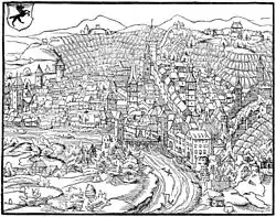 Шаффхаузен в хронике Иоганна Штумпфа (нем. Johannes Stumpf), 1548