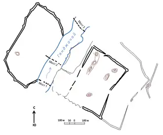 Схематический план Старой Ганджи