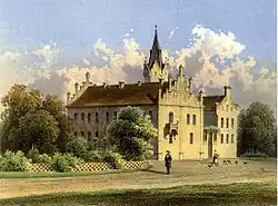 Schloss Beesdau um 1860, Sammlung Alexander Duncker