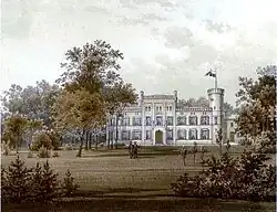 Das 1945 abgebrannte Schloss Kützkow