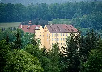 Вид замка Унтергрёнинген с юго-восточной стороны