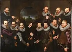 Групповой портрет членов гильдии стрелков. Между 1600 и 1624. Холст, масло. Исторический музей, Амстердам