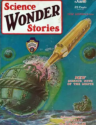 Первый номер Science Wonder Stories (июнь 1929 года)