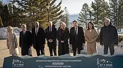 Госсекретарь Рубио с министрами иностранных дел G7 в Шарлевуа.