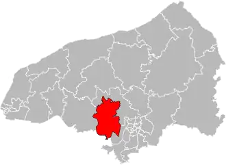 Кантон на карте департамента Приморская Сена