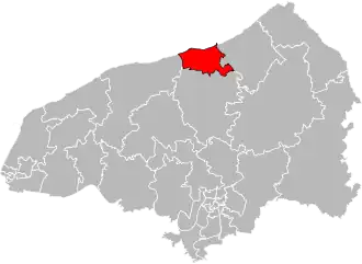 Кантон на карте департамента Приморская Сена