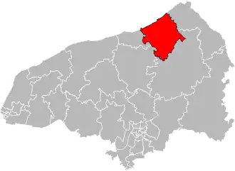 Кантон на карте департамента Приморская Сена