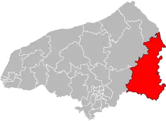 Кантон на карте департамента Приморская Сена