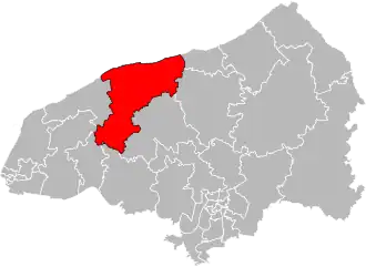 Кантон на карте департамента Приморская Сена