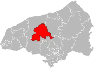 Кантон на карте департамента Приморская Сена