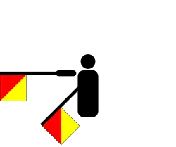 H в семафорной азбуке