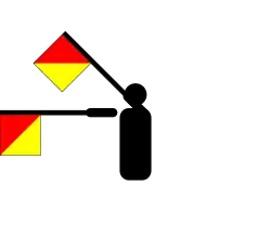 O в семафорной азбуке