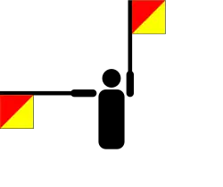 P в семафорной азбуке