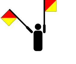 T в семафорной азбуке