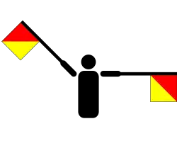 Y в семафорной азбуке