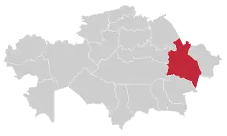Семипалатинская область на карте