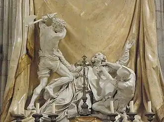 Усечение топором св.Савиниана (Скульптура в соборе святого Стефана, что в Сансе).