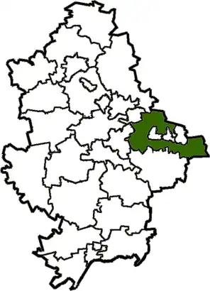 Шахтёрский район на карте