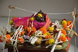 Шалаграм после домашней пуджи