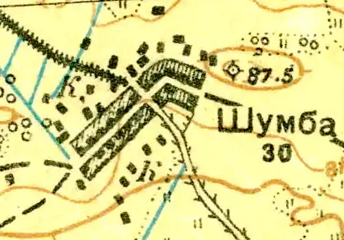 План деревни Шумба. 1931 год