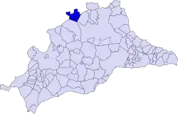 Расположение муниципалитета Сьерра-де-Егвас на карте провинции