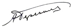 Изображение автографа