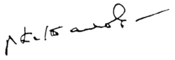 Изображение автографа
