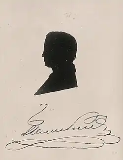 Силуэт Н.А. Палибина, профессора государственного права