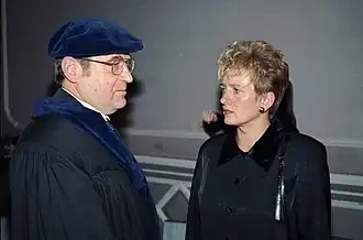 Силва Голде с деканом ЛУ А. Кангро