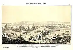 Вид Симферополя, 1856. Русский художественный листок В. Ф. Тимма, №2. По местам путешествия Александра II в 1855 году