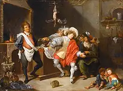 Гадалка в таверне. Между 1630 и 1650. Медь, масло. Частное собрание