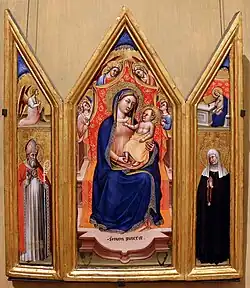 Мадонна с Младенцем. Триптих. Ок. 1360. Дерево, темпера, золочение. Палаццо Барберини, Рим