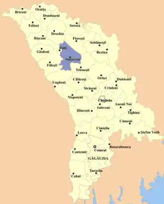 alt=Сынжерейский район
(Сынджерейский район) на карте