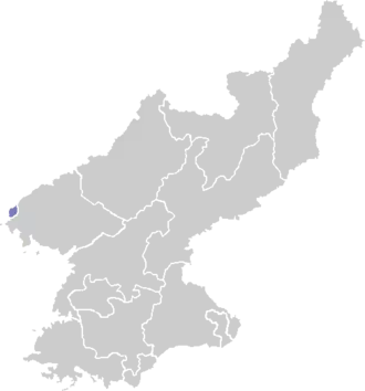 Специальный административный регион Синыйджу на карте