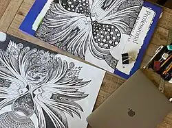 Работа «Серафимы» на ватмане, 2020