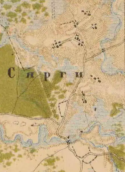 План деревни Сярьги. 1885 год.