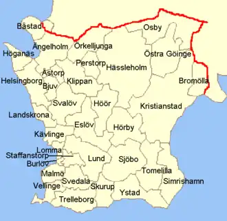 Лен Сконе на карте