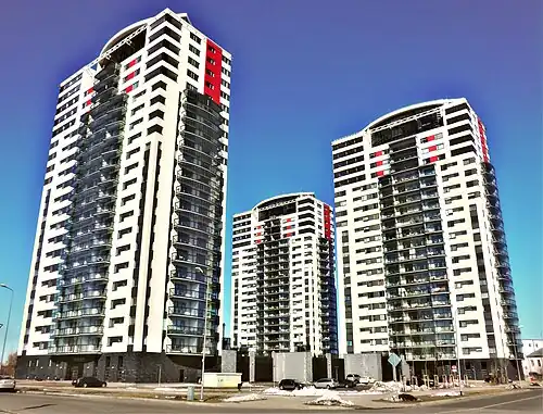 «Высотки Скансте», вид от ул. Гростонас